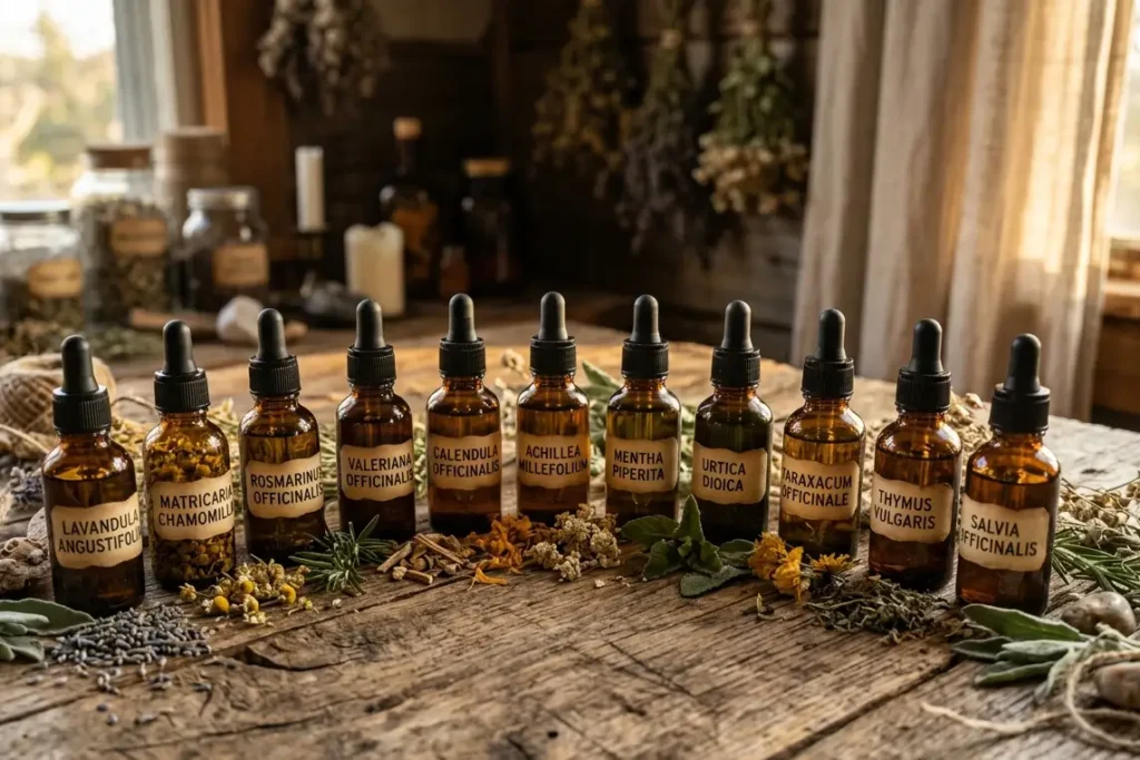 The 11 best natural fragrance oils in the UK for spiritual rituals displayed on a wooden altar