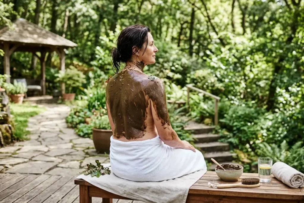 mud bath detox ritual experience outdoor natural UK wellness community