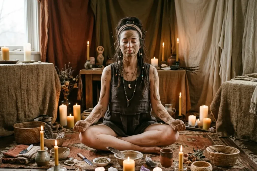 sacred home mud bath ritual grounding ceremony UK wellness