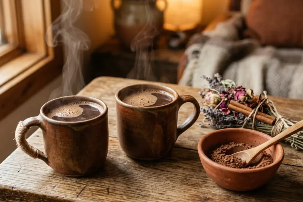 Ceremonial cacao and clay ritual pairing for a Maya Sacred home spa ritual UK