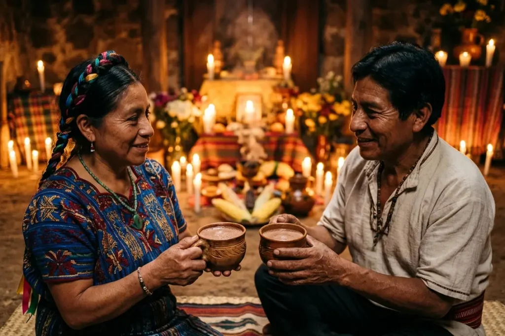 Mayä Sacred UK community cacao ceremony with heart-opening ceremonial cacao
